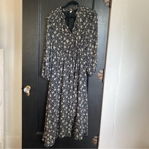 Mango Chiffon Floral Print Dress New - Picture 2 of 6